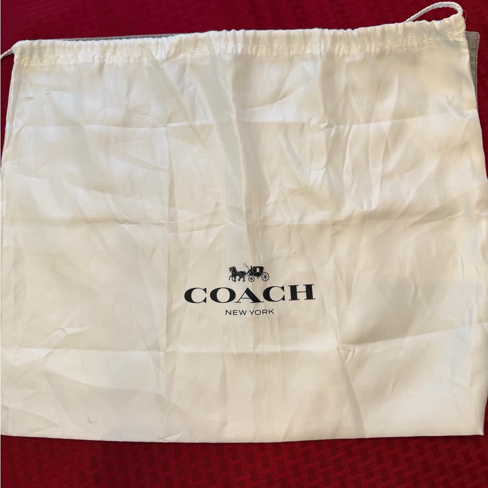 Coach White Drawstring Dust Bag